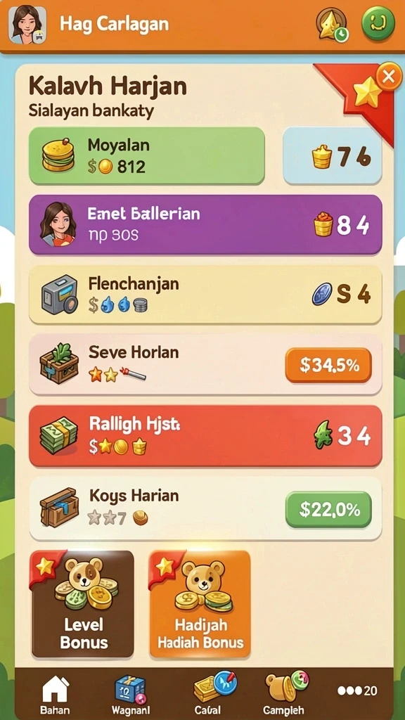 666j - Tampilan awal game dengan karakter yang menarik.